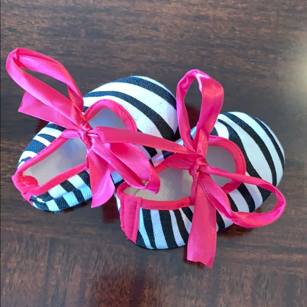 Zebra Print Baby Ballet Shoes